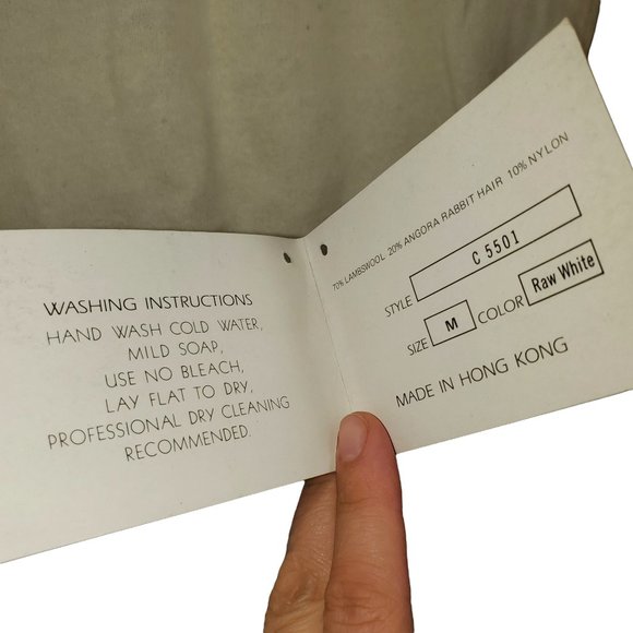 VTG 80s Glory 3 Knit Turtleneck Sweater Ivory Lambswool Angora Ski Winter Aspen - Picture 5 of 5